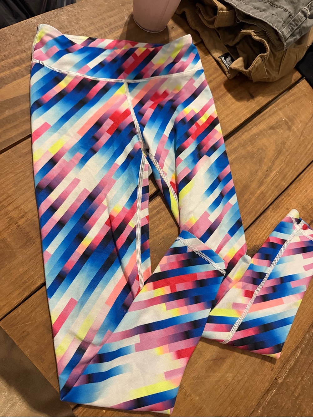 DSG Bright Multicolor Pixel Stripe Leggings